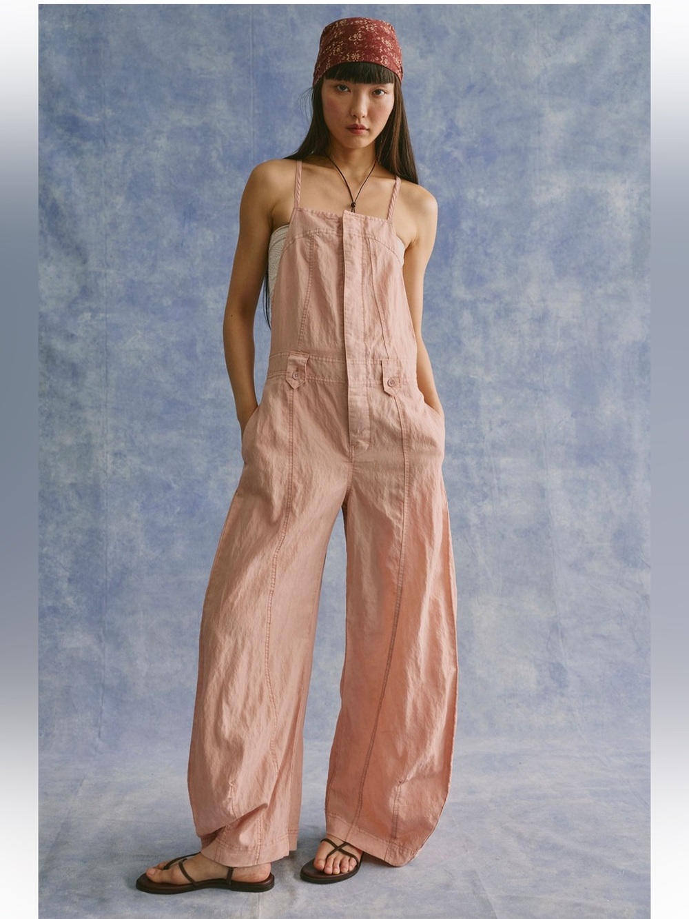NWT Free People Sylvia Barrel One-Piece in Dusty Himalayan
